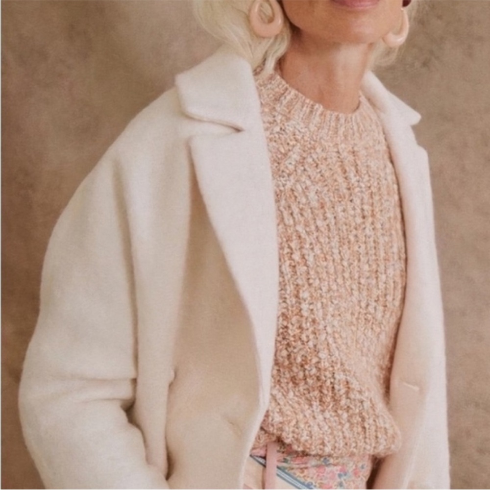 SEZANE Lyra Chunky Knit Jumper / Sweater in Earth / Terre sz S - Picture 2 of 13